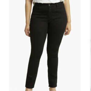 NYDJ Plus Size Women's Jet Black Alina Leggings Lift Tuck Skinny Ankle Jeans 24W